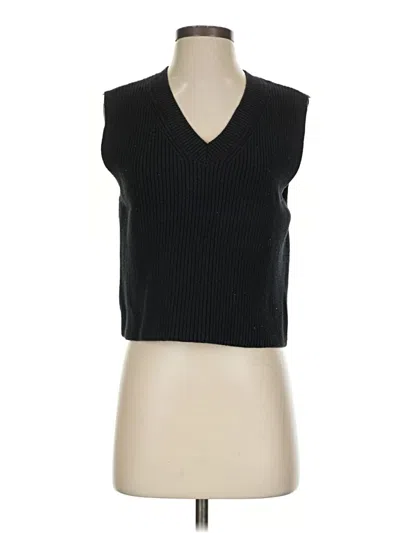 Pre-owned Zara Sweater Vest In Black