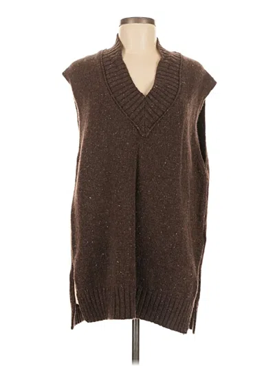 Zara Sweater Vest In Brown