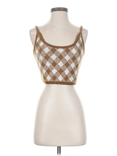 Pre-owned Zara Sweater Vest In Brown