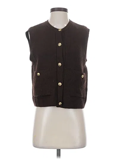 Pre-owned Zara Sweater Vest In Brown