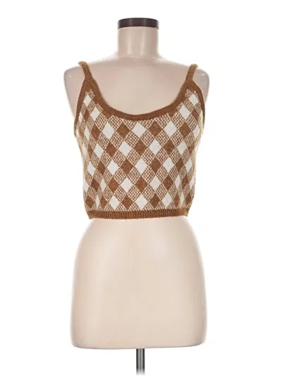 Pre-owned Zara Sweater Vest In Brown