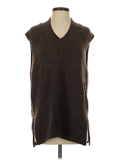 Pre-owned Zara Sweater Vest In Brown