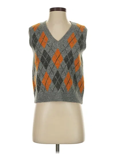 Pre-owned Zara Sweater Vest In Gray