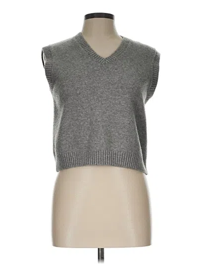 Pre-owned Zara Sweater Vest In Gray