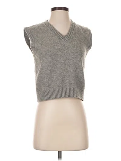 Pre-owned Zara Sweater Vest In Gray