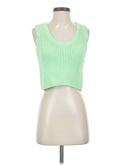 Pre-owned Zara Sweater Vest In Green
