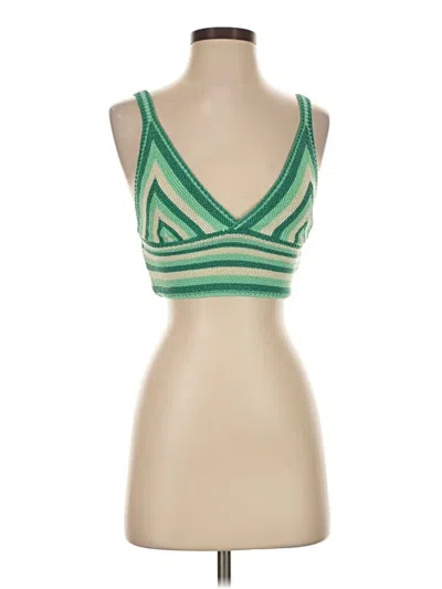 Pre-owned Zara Sweater Vest In Green