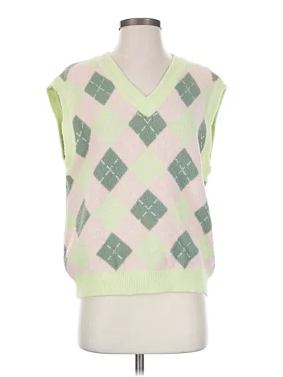 Pre-owned Zara Sweater Vest In Green