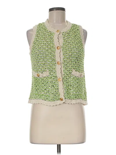Pre-owned Zara Sweater Vest In Green