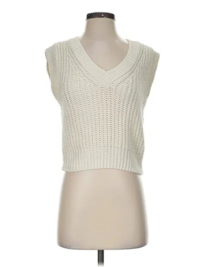 Pre-owned Zara Sweater Vest In Ivory