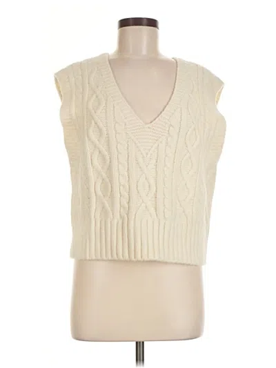 Pre-owned Zara Sweater Vest In Ivory