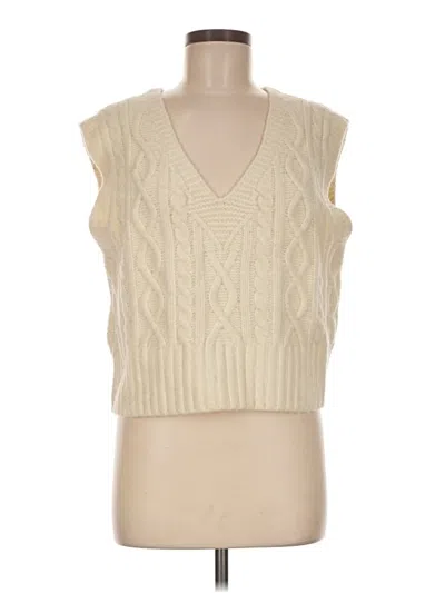 Pre-owned Zara Sweater Vest In Ivory