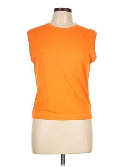 Pre-owned Zara Sweater Vest In Orange
