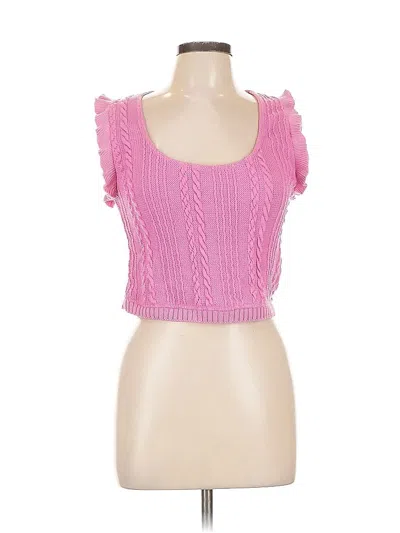 Pre-owned Zara Sweater Vest In Pink