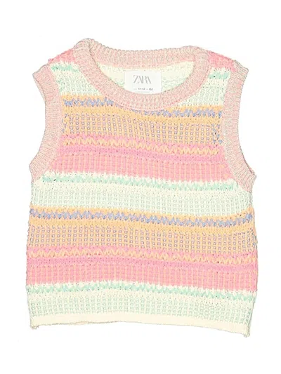 Pre-owned Zara Kids' Sweater Vest In Pink