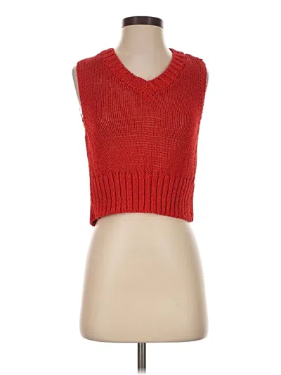 Pre-owned Zara Sweater Vest In Red