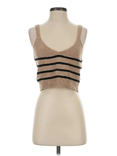 Pre-owned Zara Sweater Vest In Tan