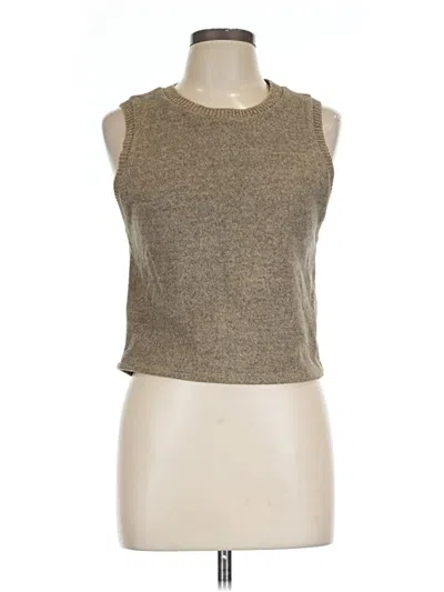 Pre-owned Zara Sweater Vest In Tan
