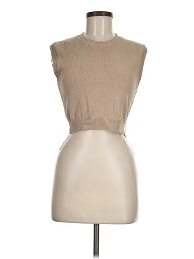 Pre-owned Zara Sweater Vest In Tan
