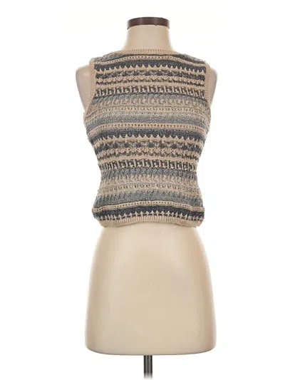 Pre-owned Zara Sweater Vest In Tan