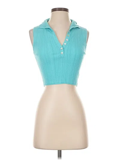 Pre-owned Zara Sweater Vest In Teal