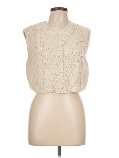 Pre-owned Zara Sweater Vest In White