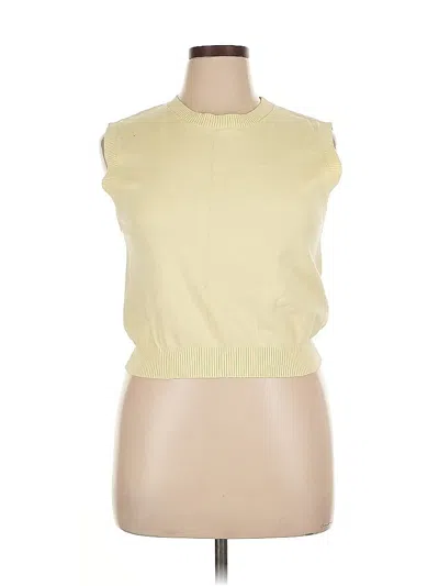 Pre-owned Zara Sweater Vest In Yellow