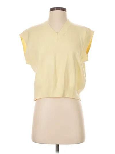 Pre-owned Zara Sweater Vest In Yellow