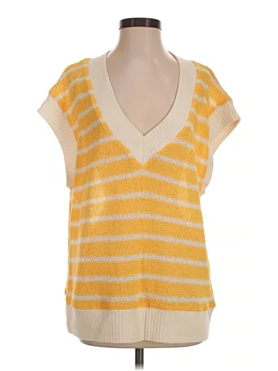 Pre-owned Zara Sweater Vest In Yellow