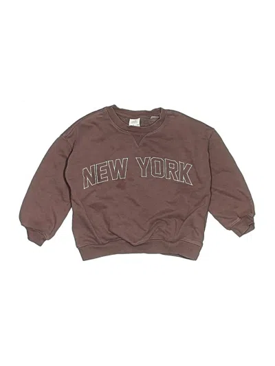 Pre-owned Zara Kids' Sweatshirt In Brown