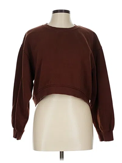 Pre-owned Zara Sweatshirt In Brown