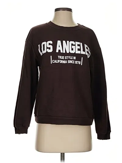 Pre-owned Zara Sweatshirt In Brown
