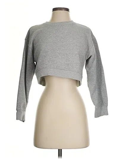 Pre-owned Zara Sweatshirt In Gray