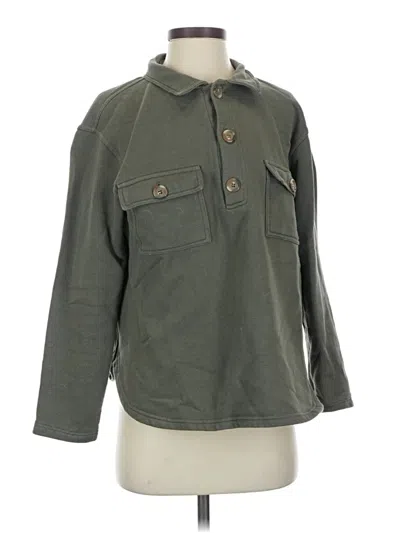 Pre-owned Zara Sweatshirt In Green