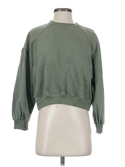 Pre-owned Zara Sweatshirt In Green