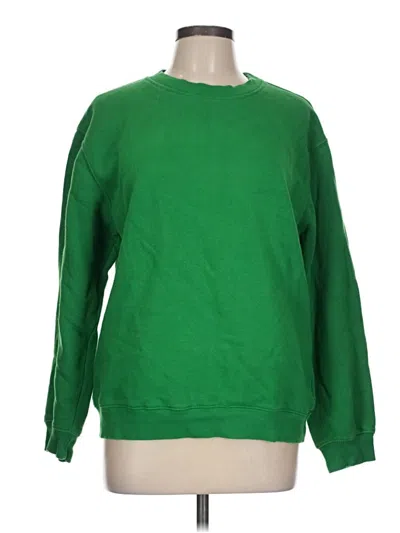 Pre-owned Zara Sweatshirt In Green
