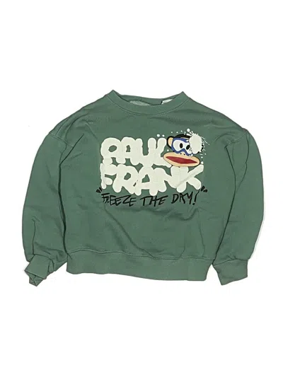 Pre-owned Zara Kids' Sweatshirt In Green