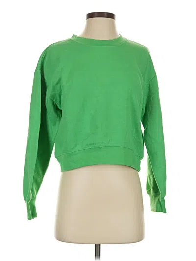 Pre-owned Zara Sweatshirt In Green