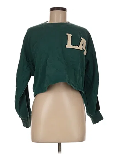 Pre-owned Zara Sweatshirt In Green