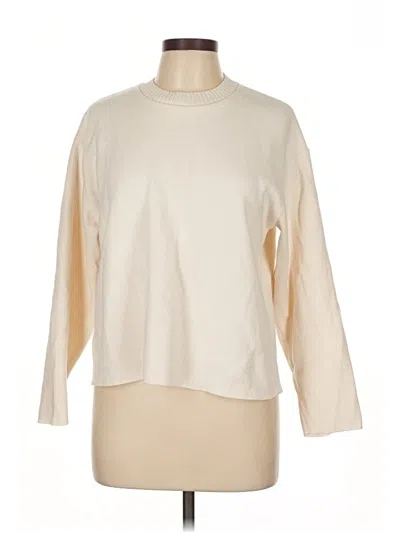 Pre-owned Zara Sweatshirt In Ivory