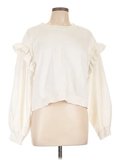 Pre-owned Zara Sweatshirt In Ivory