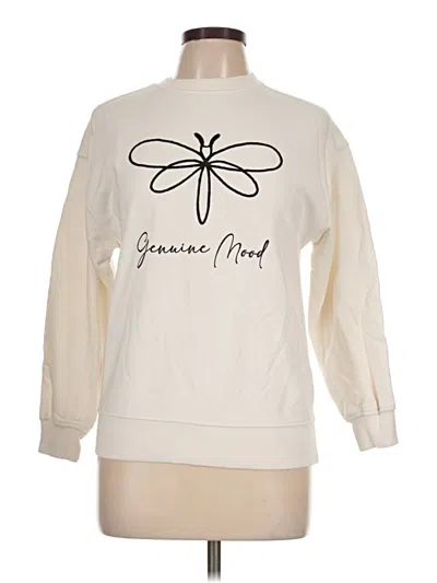 Pre-owned Zara Sweatshirt In Ivory