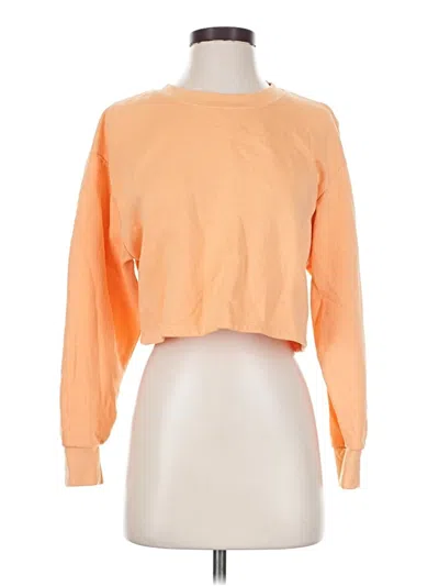 Pre-owned Zara Sweatshirt In Orange
