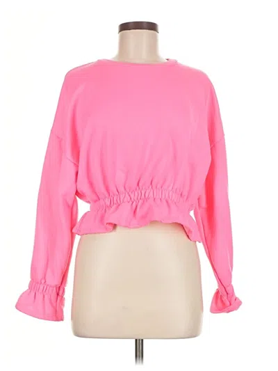 Pre-owned Zara Sweatshirt In Pink