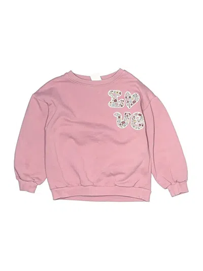 Pre-owned Zara Kids' Sweatshirt In Pink