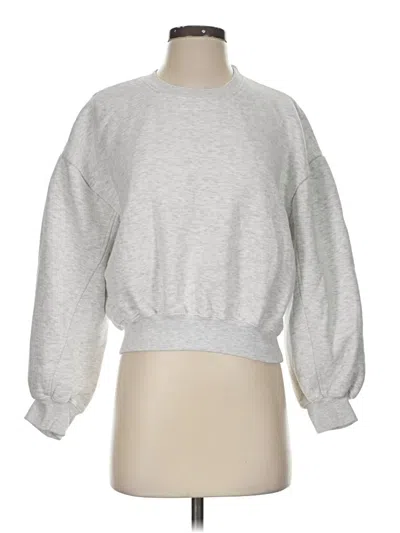 Pre-owned Zara Sweatshirt In Silver