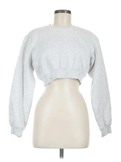 Pre-owned Zara Sweatshirt In Silver