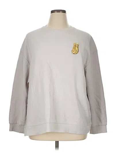 Pre-owned Zara Sweatshirt In Silver