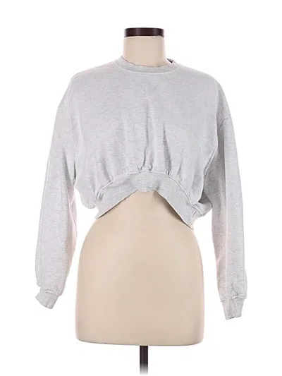 Pre-owned Zara Sweatshirt In Silver