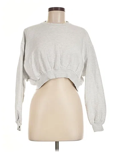 Pre-owned Zara Sweatshirt In Silver